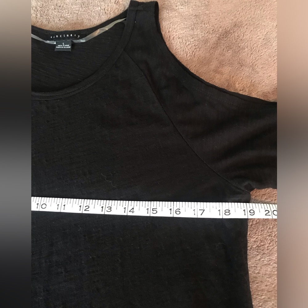 Women's Black Cold Shoulder Top by Sanctuary size-L - Picture 6 of 10